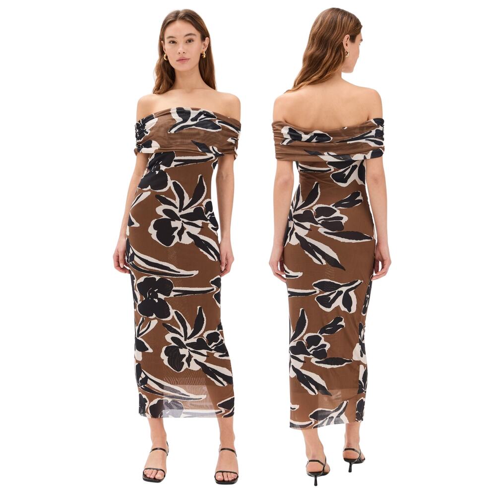 Cleobella Cordelia Floral Maxi Dress Off Shoulder Formal Party Guest Cocktail XS